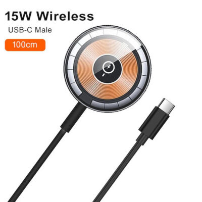 Leewello Ασύρματος Φορτιστής (Qi Pad) 15W Μαύρος (LW-166)