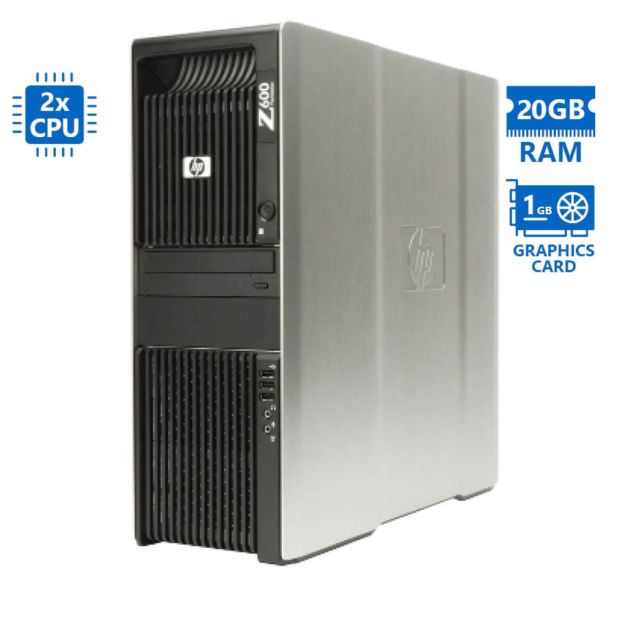 HP Z600 Tower Xeon 2x X5650(6-Cores)/20GB DDR3/500GB/Nvidia 1GB/DVD/7P Grade A Workstation Refurbish HP Z600 Tower Xeon 2x X5650(6-Cores)/20GB DDR3/500GB/Nvidia 1GB/DVD/7P Grade A Workstation Refurbish