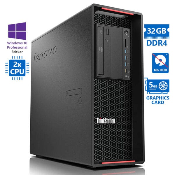 Lenovo Thinkstation P710 Tower Xeon 2xE5-2650v4(12-Cores)/32GB DDR4/No HDD/Nvidia 5GB/DVD/10P Grade