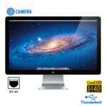 Used Monitor Thunderbolt Display A1407 IPS/Apple/27``QHD/2560x1440/Silver/Camera/Thunderbolt & LAN &