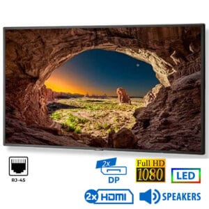 Used Signage Display V554 LED/NEC/55``FHD/1920x1080/Black/w/Speakers/D-SUB & DVI-D & 2x DP & 2x HDMI