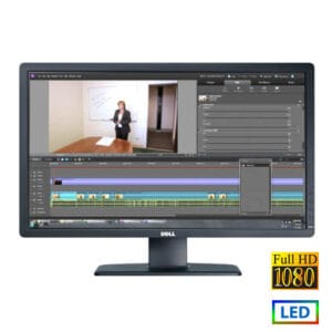 Used (A-) Monitor P2412Hx LED/Dell/24``FHD/1920x1080/Wide/Black/Grade A-/D-SUB & DVI-D & USB Hub