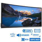 Used Monitor UltraSharp U3419W Curved/Dell/34``UW-QHD/3440x1440/Black/w/Speakers/No Stand/DP & 2xHDM