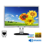 Used Monitor 231P4U LED/Philps/23``FHD/1920x1080/Wide/Silver/Black/w/Speakers/D-SUB & LAN & USB HUB